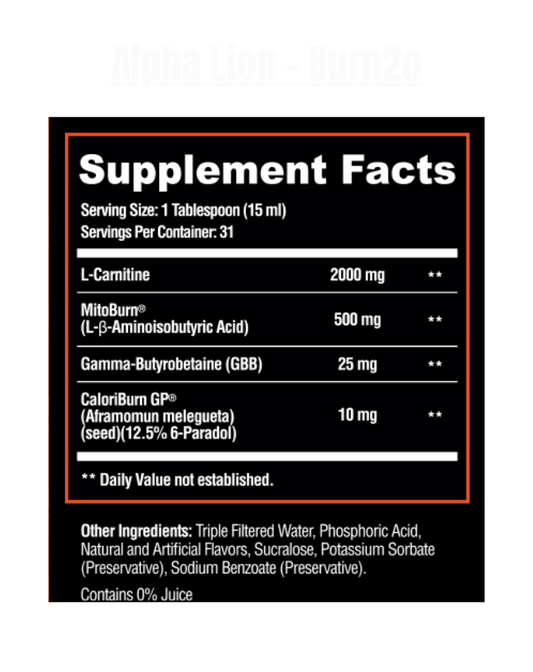 Alpha Lion - Burn2o - Exalted Nutrition
