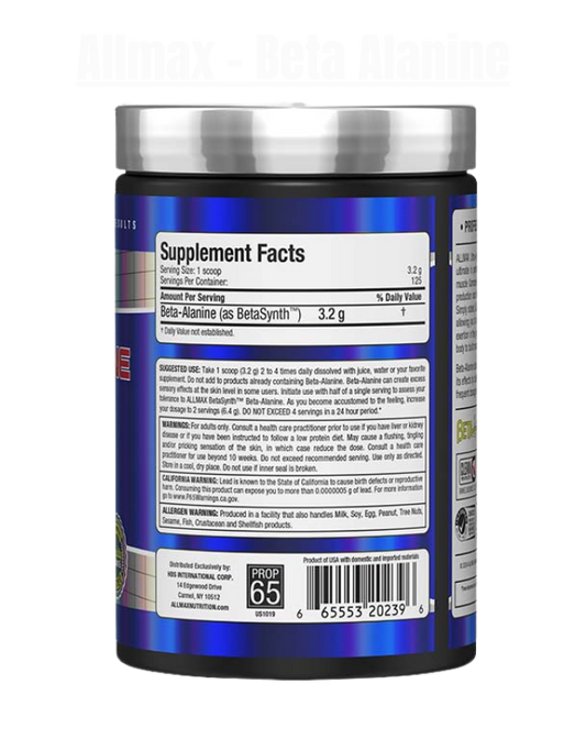 Allmax - Beta Alanine Powder (400g) - Exalted Nutrition