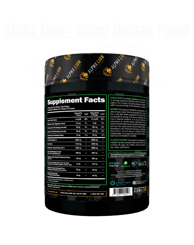 Alpha Lion - Super Human Pump - Exalted Nutrition