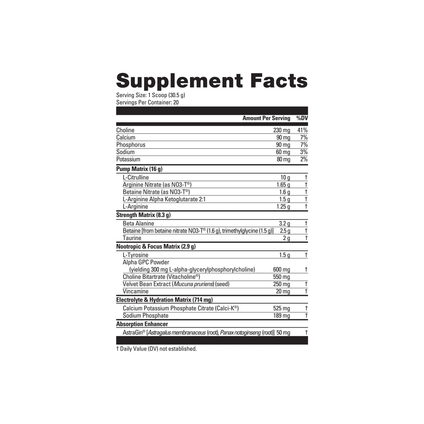 Nutrabio - Stim Free Pre