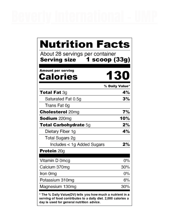 Beverly International - UMP Protein Protein Exalted Nutrition