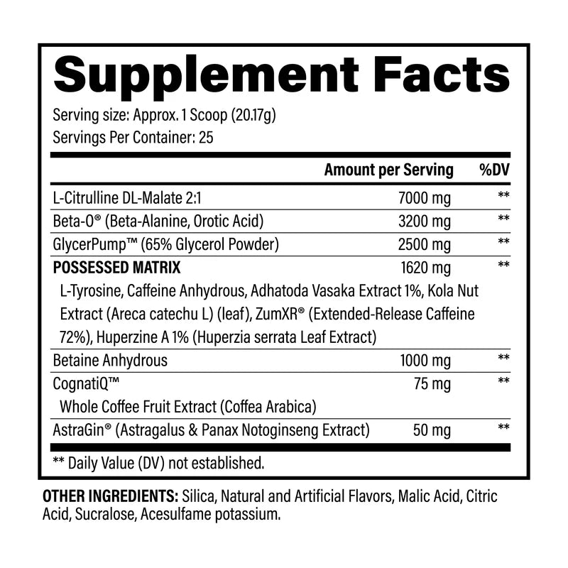 Black Magic BZRK Pre Workout Exalted Nutrition