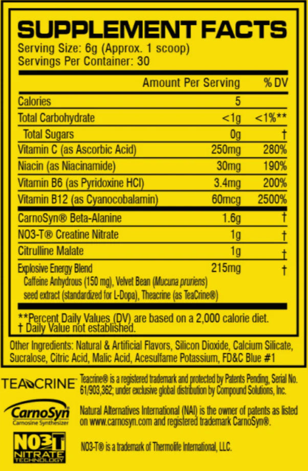 C4 Original 30 Servings Pre Workout Exalted Nutrition