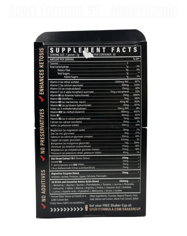 Sport Formula 99 - Multivitamin Vitamins Exalted Nutrition