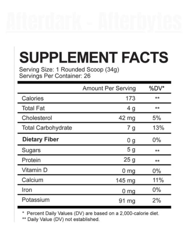 Afterdark - Afterbytes Whey Protein - Exalted Nutrition