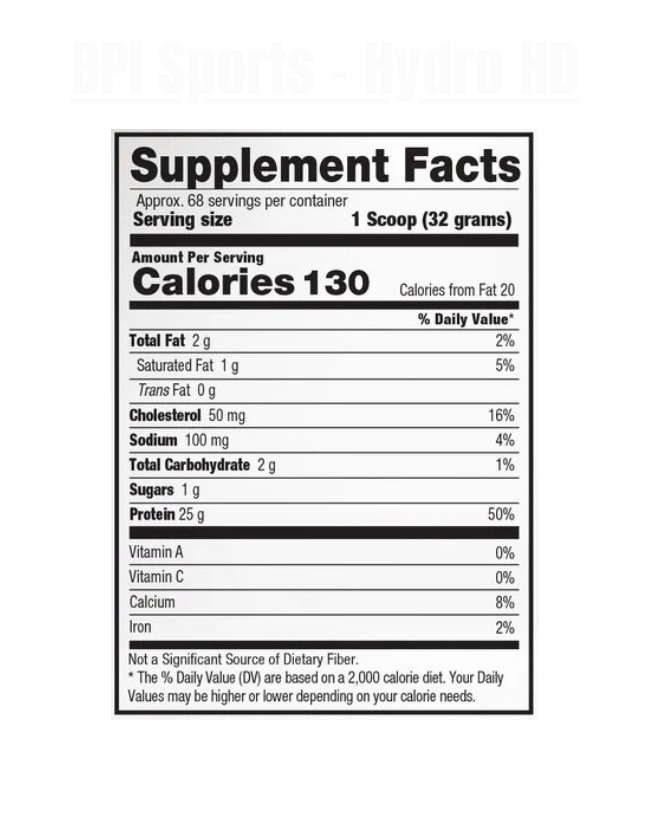 BPI Sports - Hydro HD Protein - Exalted Nutrition