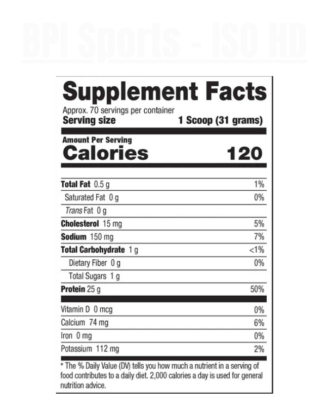 BPI Sports - ISO HD Protein - Exalted Nutrition