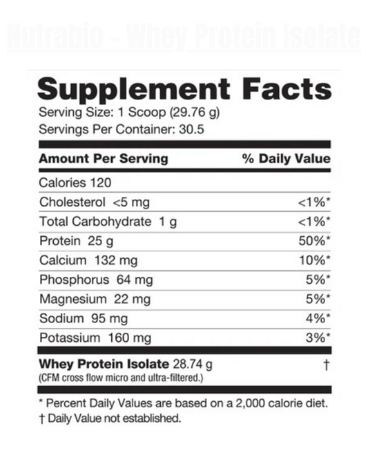 Nutrabio - Whey Protein Isolate