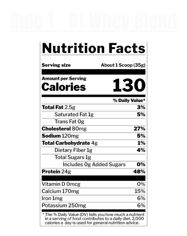 Rule 1 - R1 Whey Blend Protein