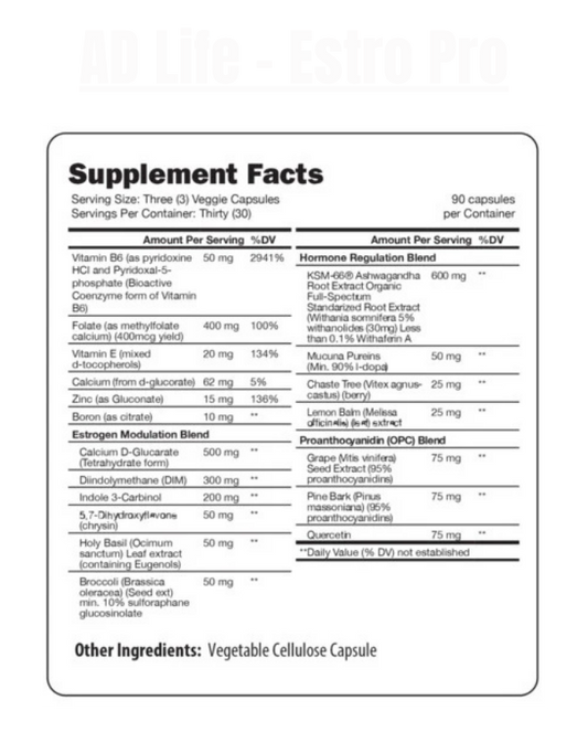 AD Life - Estro Pro - Exalted Nutrition
