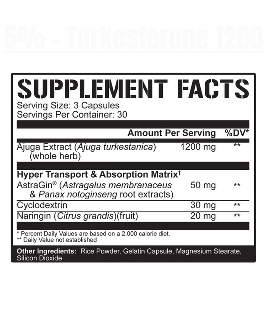 5% Nutrition - Turkesterone 1200 - Exalted Nutrition