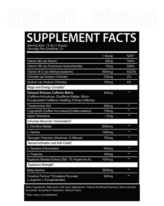 Afterdark - Inhuman Preworkout