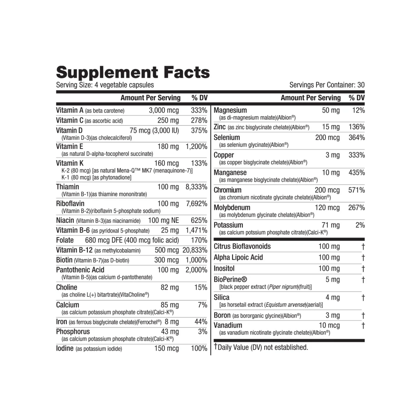 Nutrabio Multi Sport Multivitamin