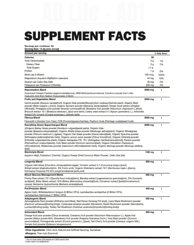 AD Life - AD1 Greens - Exalted Nutrition