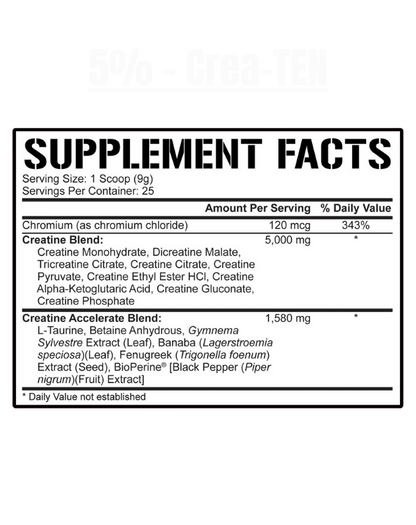 5% Nutrition - Crea-TEN - Exalted Nutrition