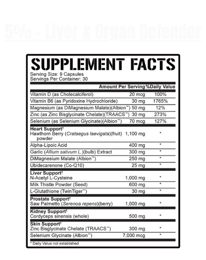 5% Nutrition - Liver & Organ Defender - Exalted Nutrition