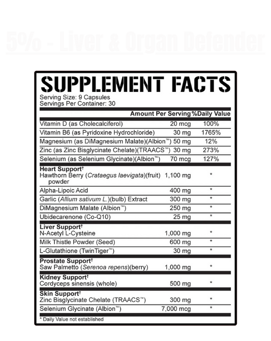 5% Nutrition - Liver & Organ Defender - Exalted Nutrition