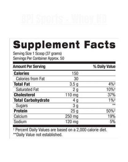 BPI Sports - Whey HD - Exalted Nutrition