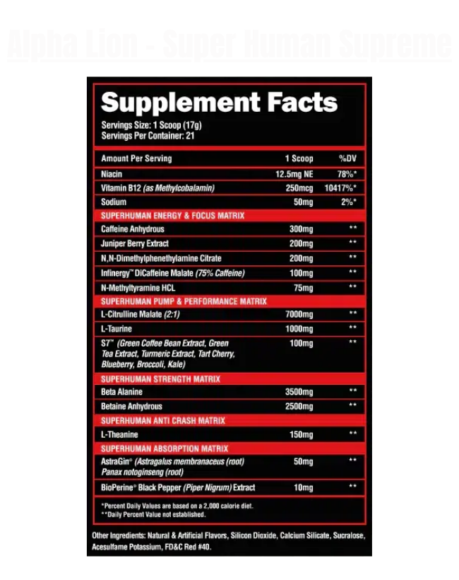Alpha Lion - Super Human Supreme - Exalted Nutrition