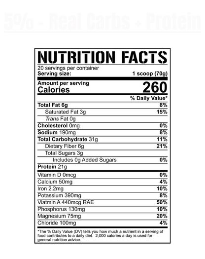 5% Nutrition - Real Carbs + Protein
