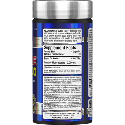 Allmax Creatine 3000 Capsules image 1