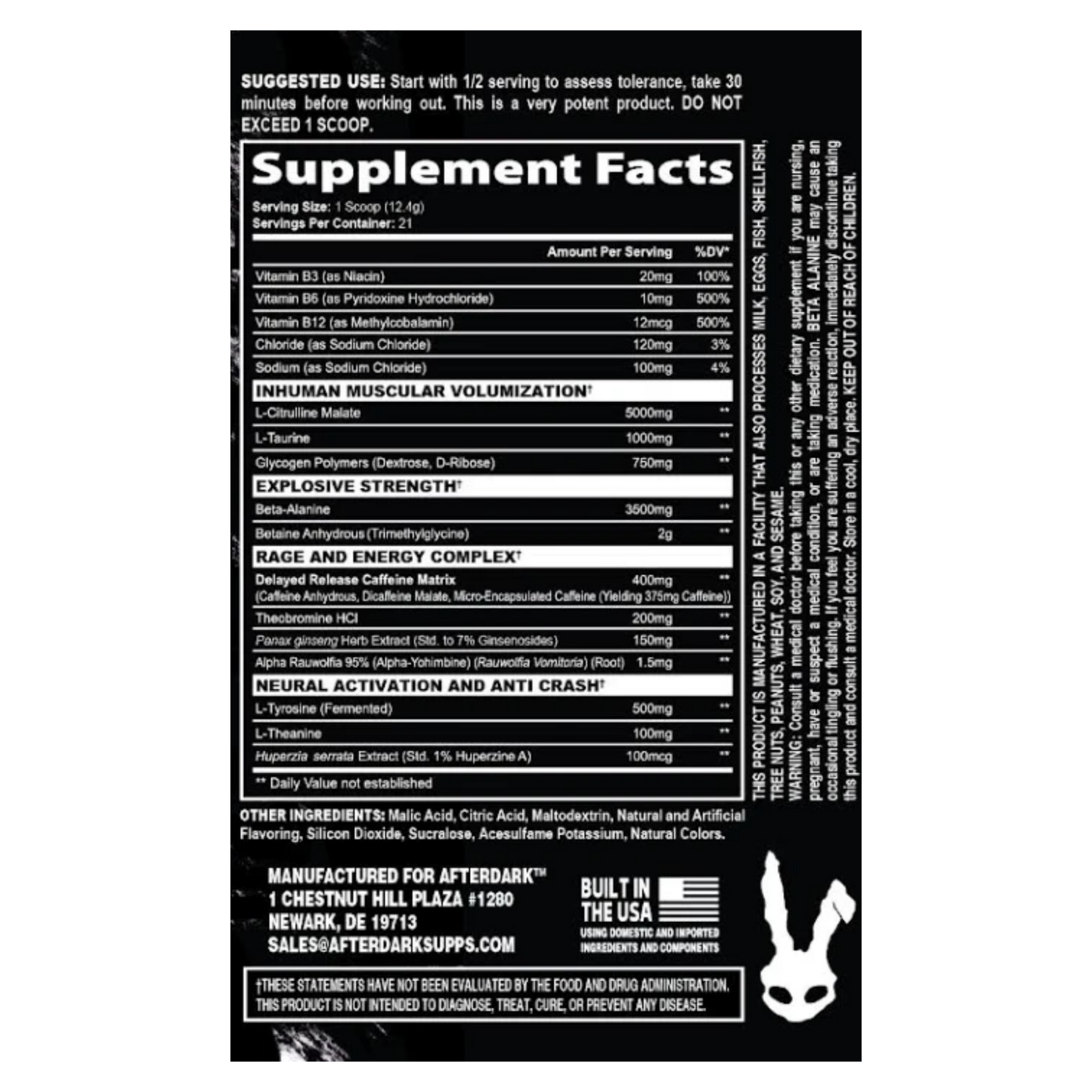 Afterdark - Inhuman Preworkout