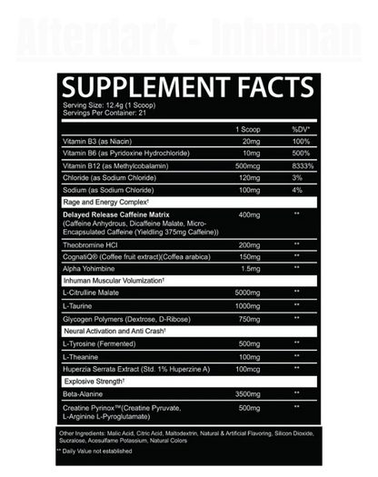 Afterdark - Inhuman Preworkout Pre Workout Exalted Nutrition