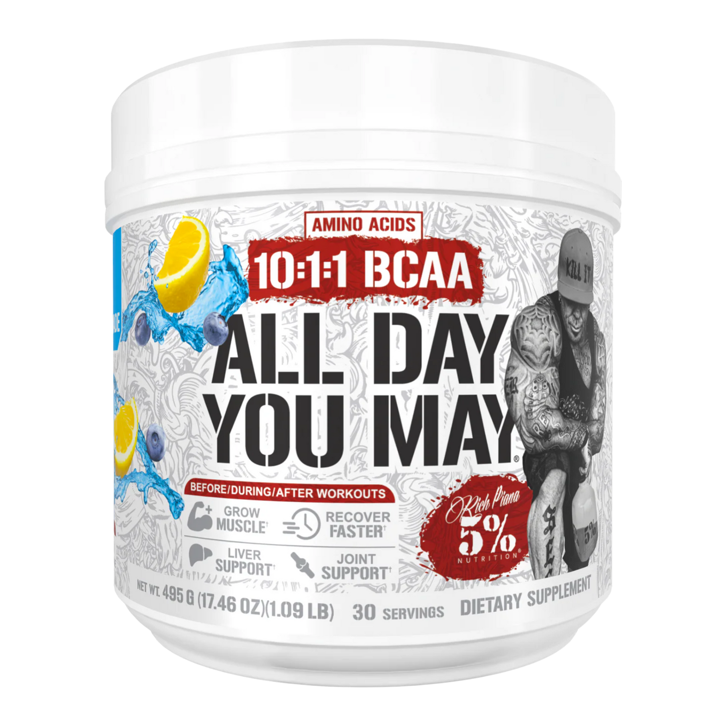 5% Nutrition – All Day You May-Blueberry Lemonade