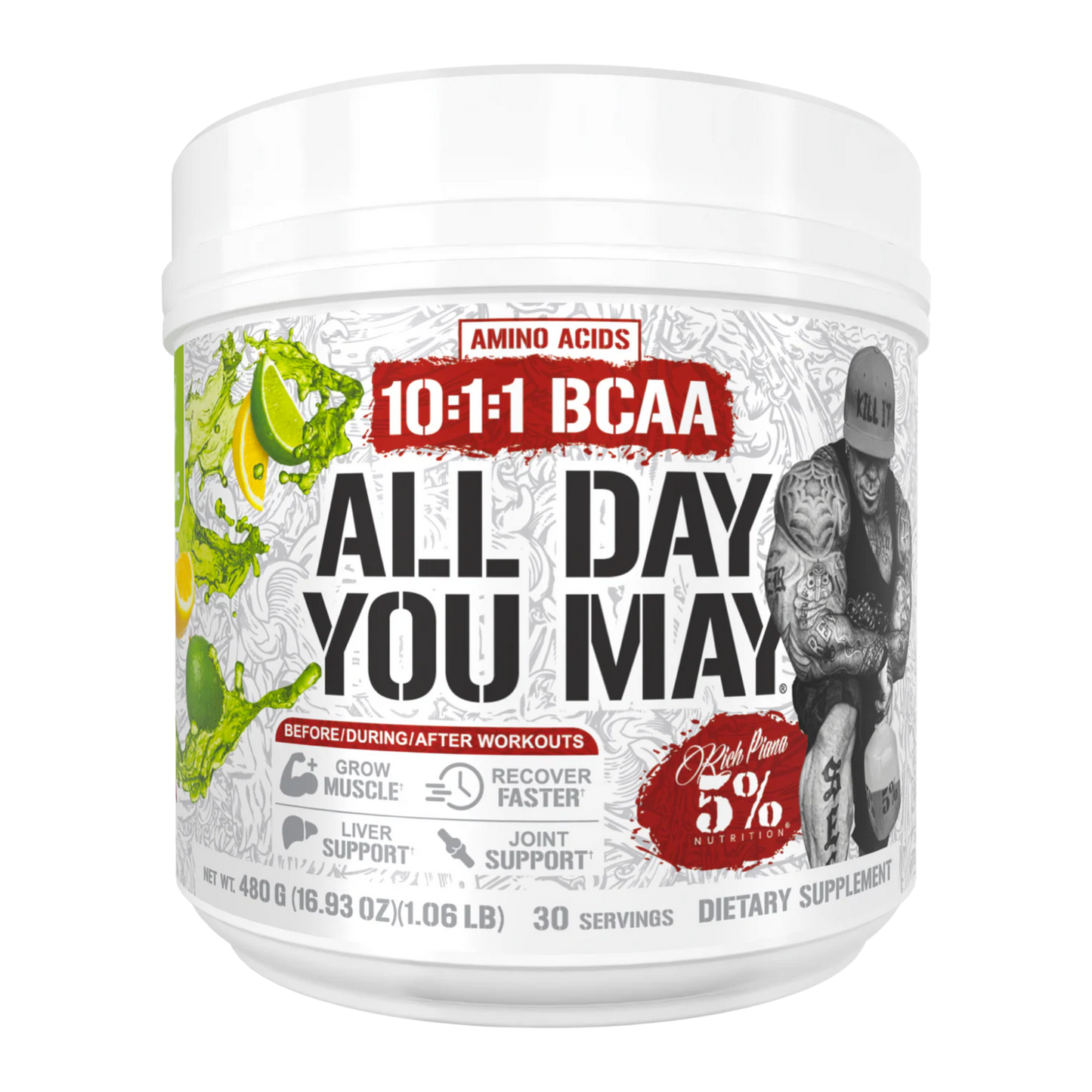 5% Nutrition – All Day You May-Lemon Lime