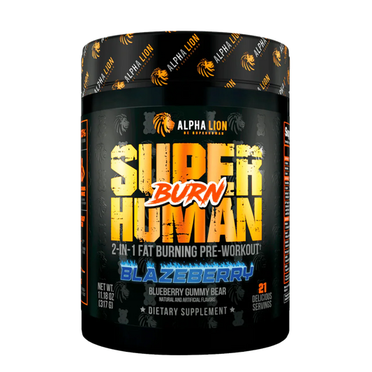 Alpha Lion - Super Human Burn Pre Workout-Smurf Juice (Blazeberry)