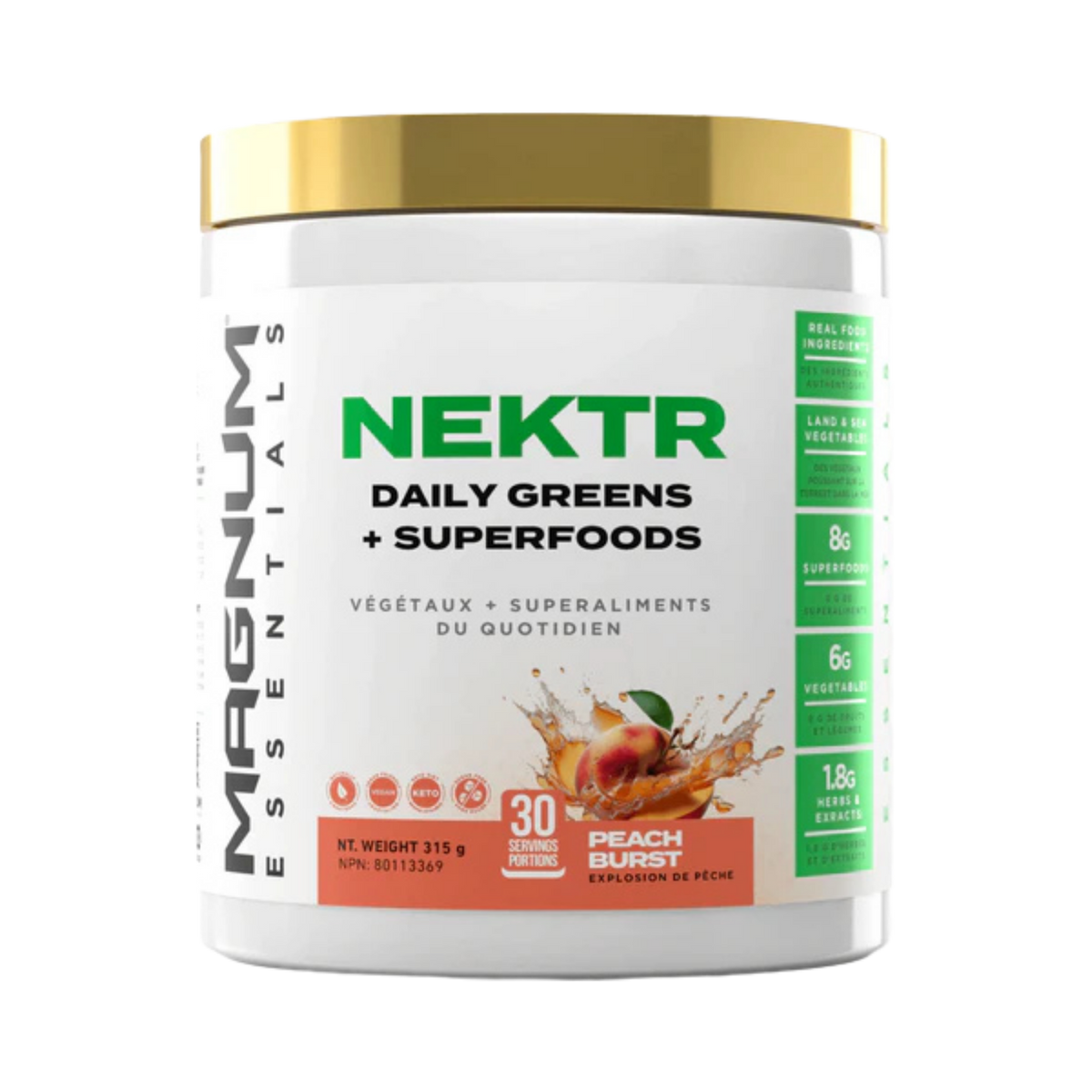 Magnum Nektr Greens-Peach Burst