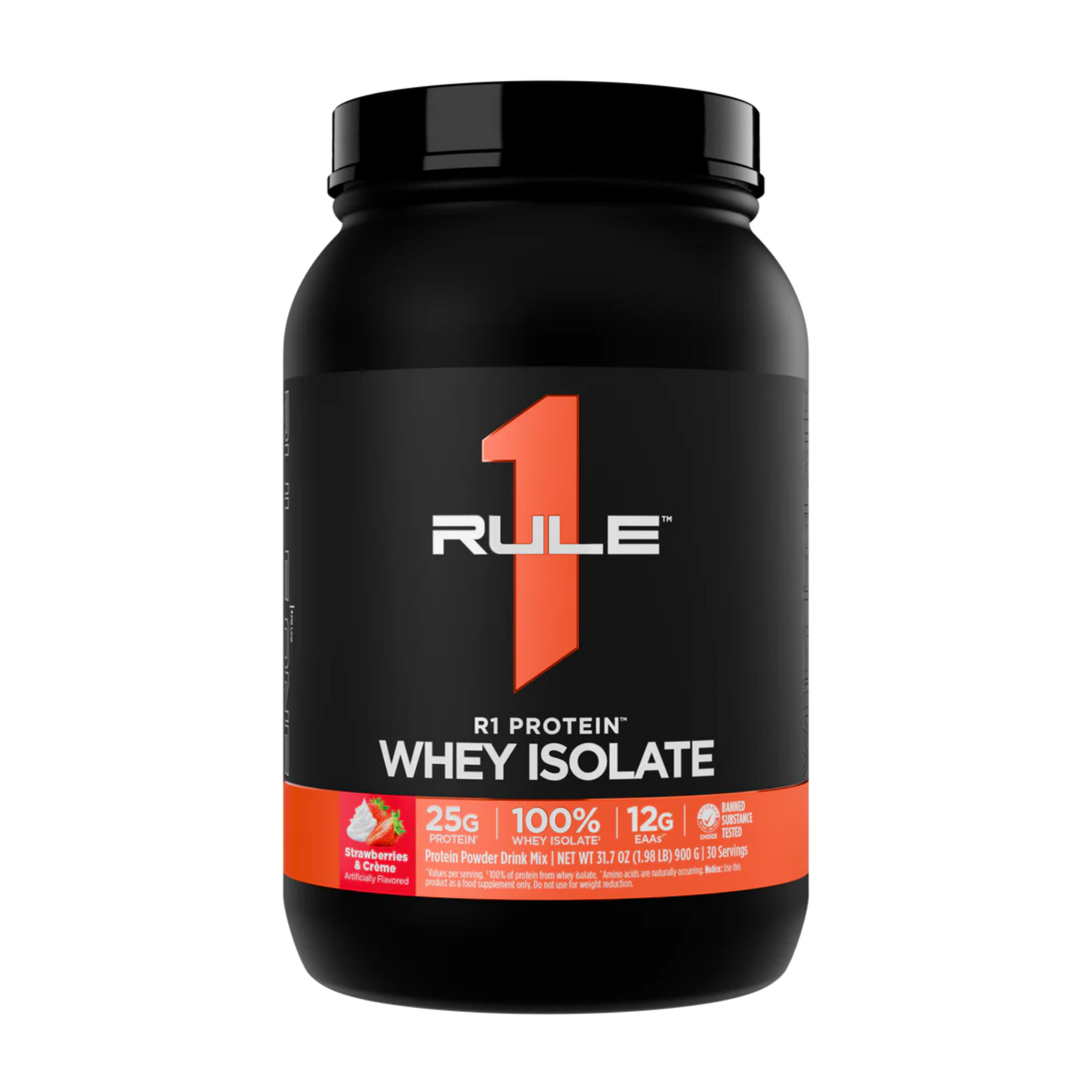 Rule 1 - R1 Protein Whey Isolate-2lb / Strawberry's and Creme