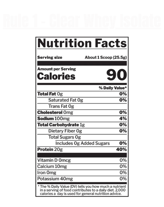 Rule 1 - Clear Whey Protein Isolate