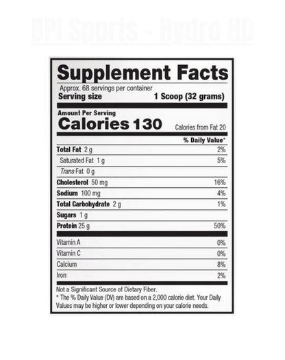 BPI Sports - Hydro HD Protein - Exalted Nutrition
