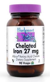 Bluebonnet Chelated Iron 27mg 90 Count - Exalted Nutrition