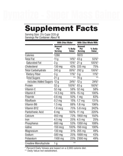 Dymatize - Super Mass Gainer