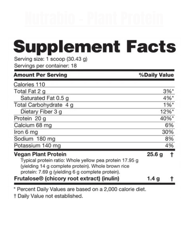 Nutrabio - Plant Protein - Exalted Nutrition