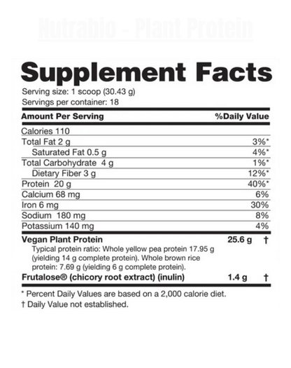 Nutrabio - Plant Protein - Exalted Nutrition