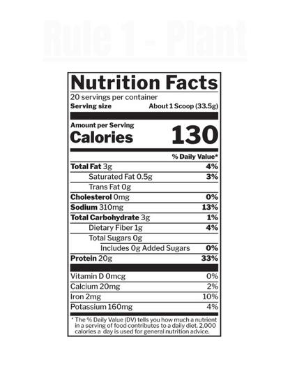 Rule 1 - Plant Protein - Exalted Nutrition